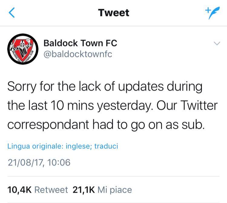 Lo strano caso del Baldock Town F.C.